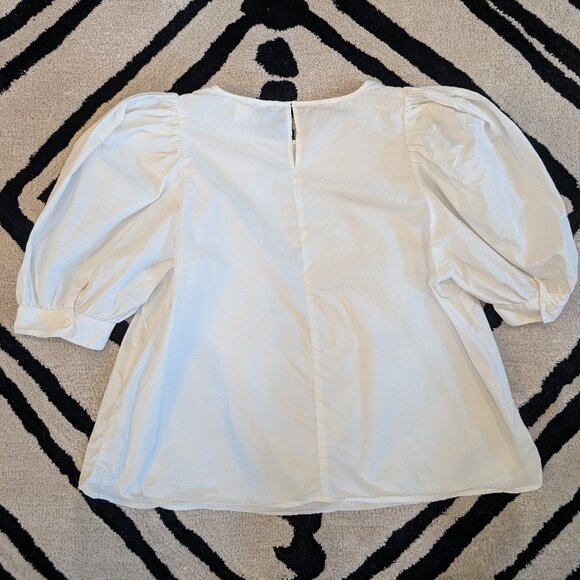 H&M 100% Cotton Size M puff sleeves girlhoodcore boho cottagecore - Picture 4 of 6